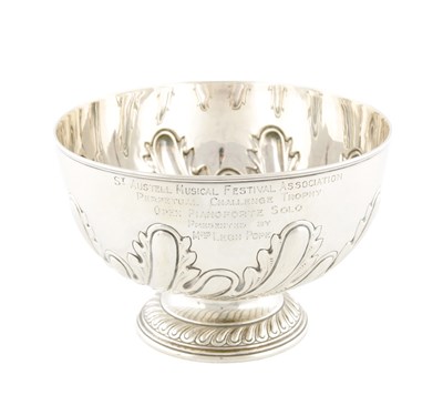Lot 100 - A LATE 19TH CENTURY SILVER ROSE BOWL