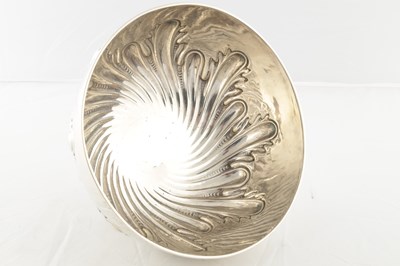 Lot 100 - A LATE 19TH CENTURY SILVER ROSE BOWL