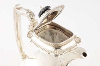 Lot 107 - A GOOD QUALITY GEORGE VI SILVER FOUR PIECE SILVER TEA SERVICE