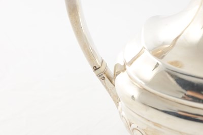 Lot 107 - A GOOD QUALITY GEORGE VI SILVER FOUR PIECE SILVER TEA SERVICE