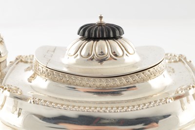 Lot 107 - A GOOD QUALITY GEORGE VI SILVER FOUR PIECE SILVER TEA SERVICE