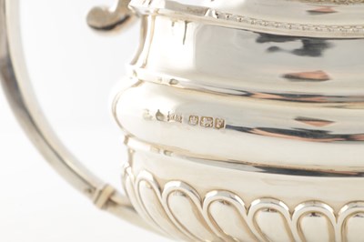 Lot 107 - A GOOD QUALITY GEORGE VI SILVER FOUR PIECE SILVER TEA SERVICE