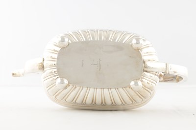 Lot 107 - A GOOD QUALITY GEORGE VI SILVER FOUR PIECE SILVER TEA SERVICE