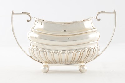 Lot 107 - A GOOD QUALITY GEORGE VI SILVER FOUR PIECE SILVER TEA SERVICE