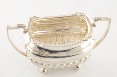 Lot 107 - A GOOD QUALITY GEORGE VI SILVER FOUR PIECE SILVER TEA SERVICE