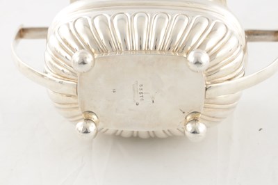 Lot 107 - A GOOD QUALITY GEORGE VI SILVER FOUR PIECE SILVER TEA SERVICE