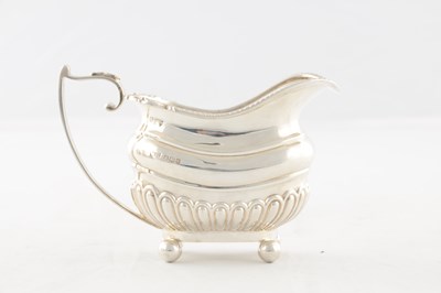Lot 107 - A GOOD QUALITY GEORGE VI SILVER FOUR PIECE SILVER TEA SERVICE