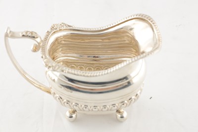 Lot 107 - A GOOD QUALITY GEORGE VI SILVER FOUR PIECE SILVER TEA SERVICE