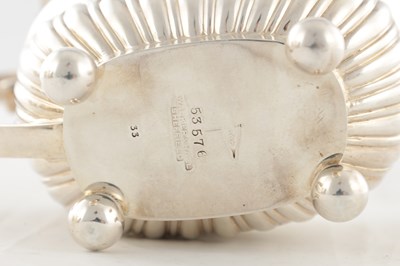 Lot 107 - A GOOD QUALITY GEORGE VI SILVER FOUR PIECE SILVER TEA SERVICE