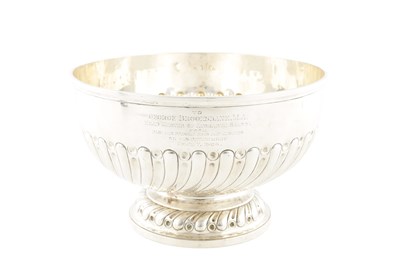 Lot 85 - A LARGE EDWARDIAN SILVER PUNCH BOWL