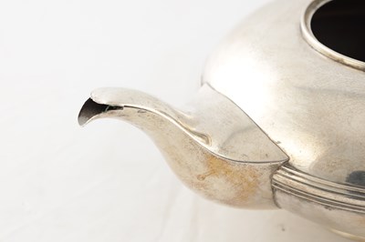 Lot 161 - A GEORGE IV SILVER THREE PIECE TEA SET