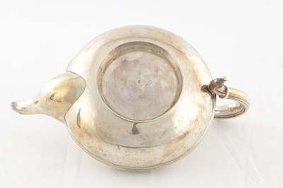 Lot 161 - A GEORGE IV SILVER THREE PIECE TEA SET