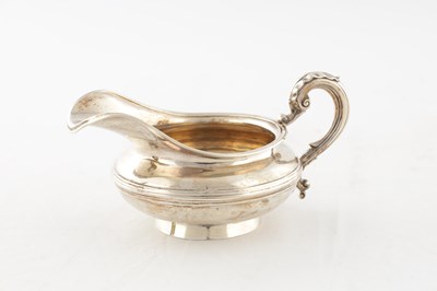 Lot 161 - A GEORGE IV SILVER THREE PIECE TEA SET