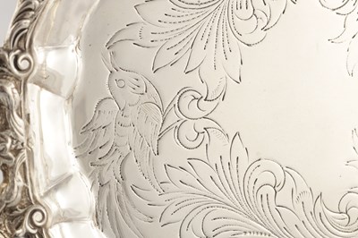 Lot 164 - A CONTINENTAL TWIN-HANDED SILVER TRAY