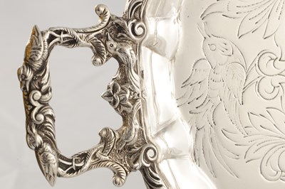 Lot 164 - A CONTINENTAL TWIN-HANDED SILVER TRAY