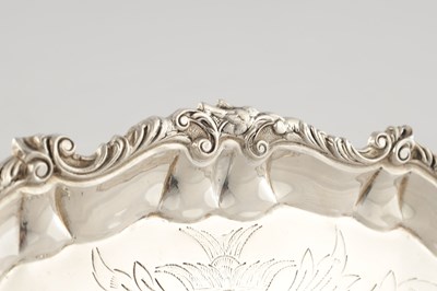 Lot 164 - A CONTINENTAL TWIN-HANDED SILVER TRAY