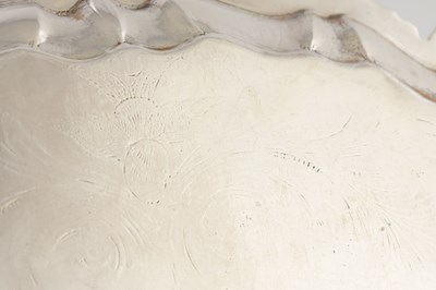 Lot 164 - A CONTINENTAL TWIN-HANDED SILVER TRAY
