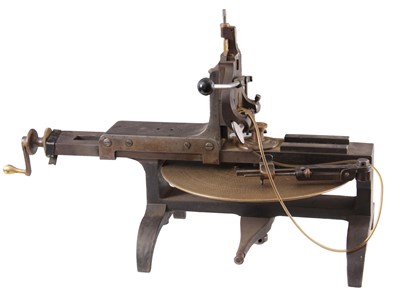 Lot 1417 - A LARGE 19TH CENTURY STEEL AND BRASS CLOCKMAKERS WHEEL CUTTER SIGNED J HOLLAND, WHISKIN STREET, CLERKENWELL