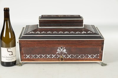 Lot 482 - A LARGE EARLY 19TH CENTURY ANGLO INDIAN WORKBOX