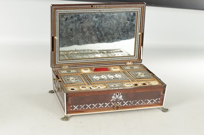 Lot 482 - A LARGE EARLY 19TH CENTURY ANGLO INDIAN WORKBOX