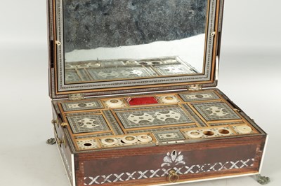 Lot 482 - A LARGE EARLY 19TH CENTURY ANGLO INDIAN WORKBOX