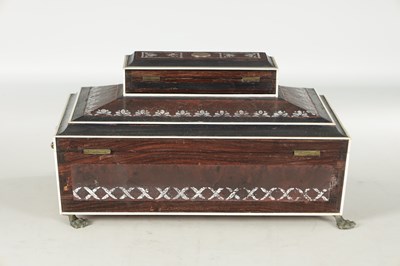 Lot 482 - A LARGE EARLY 19TH CENTURY ANGLO INDIAN WORKBOX