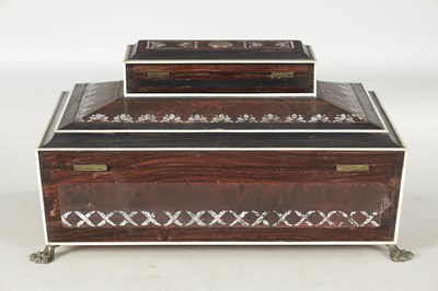 Lot 482 - A LARGE EARLY 19TH CENTURY ANGLO INDIAN WORKBOX