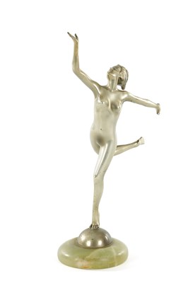 Lot 962 - JOSEF LORENZL (1892–1950). ART DECO FIGURE OF A NUDE DANCING LADY