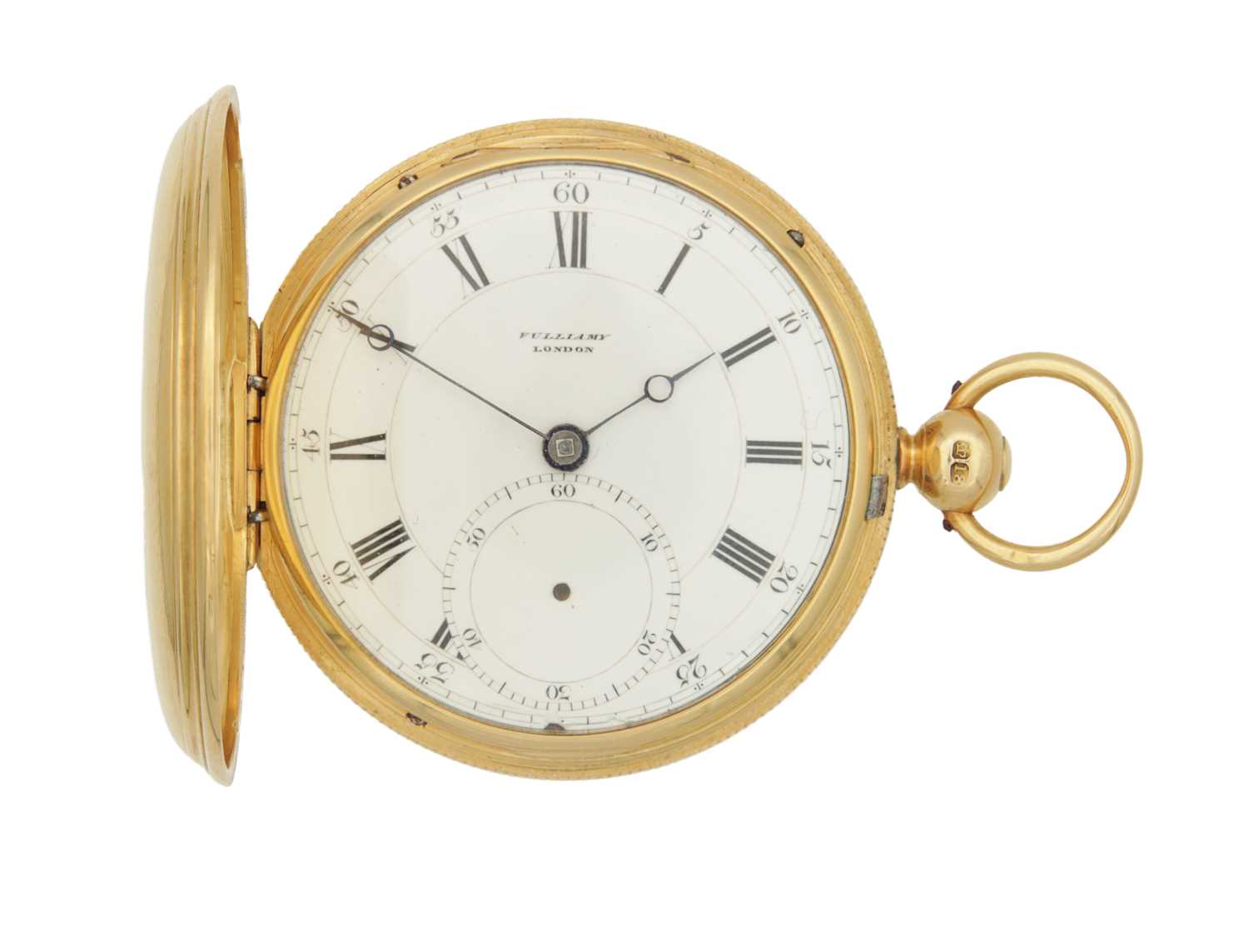 Lot 1195 - VULLIAMY, LONDON. A 19TH CENTURY 18CT GOLD FULL HUNTER POCKET WATCH