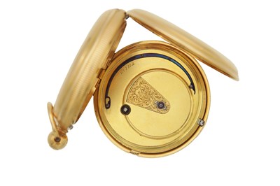 Lot 1195 - VULLIAMY, LONDON. A 19TH CENTURY 18CT GOLD FULL HUNTER POCKET WATCH