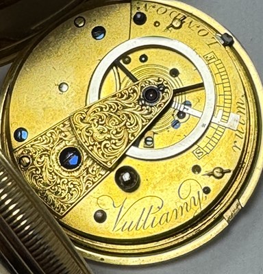 Lot 1195 - VULLIAMY, LONDON. A 19TH CENTURY 18CT GOLD FULL HUNTER POCKET WATCH