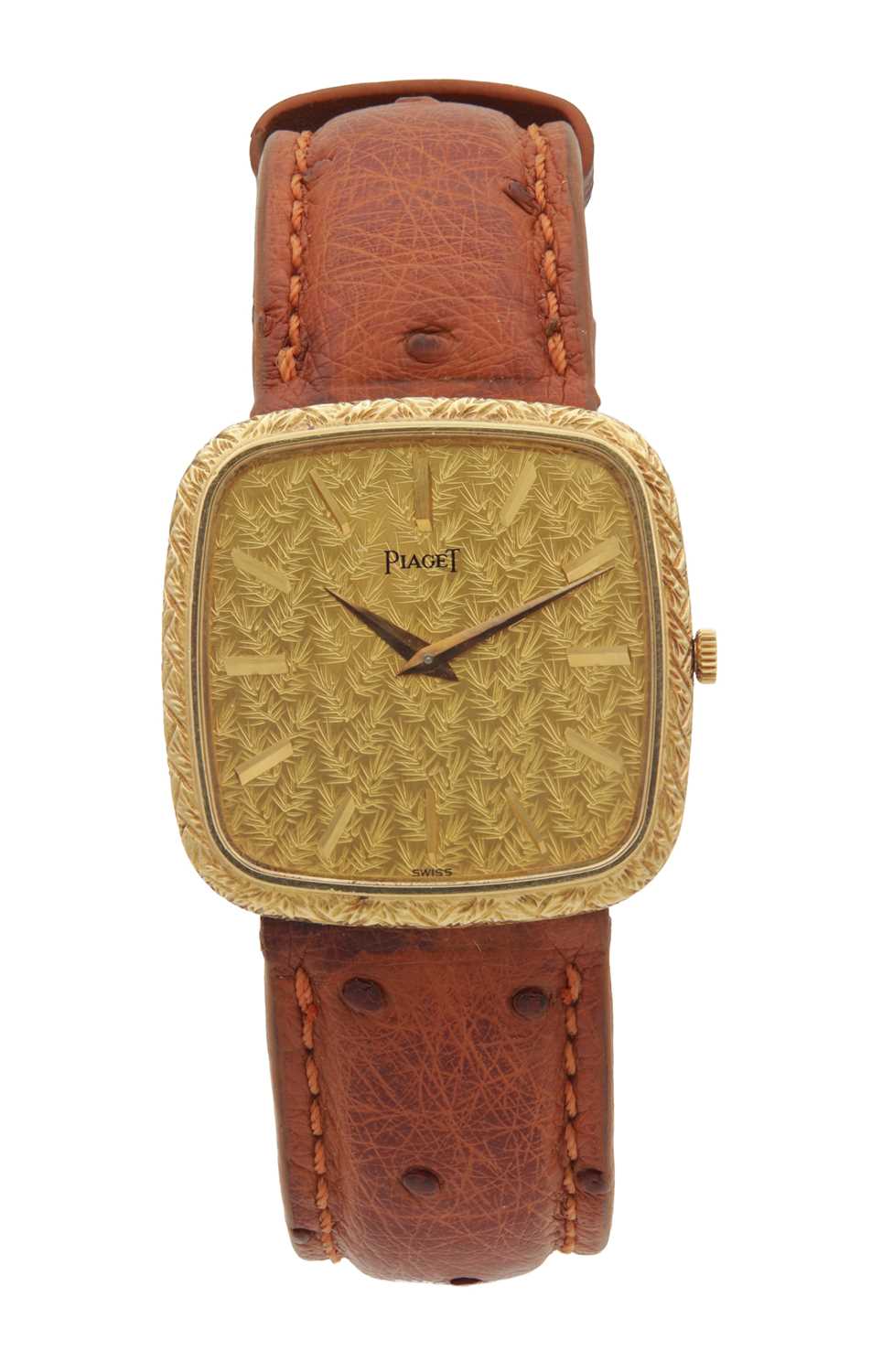 Lot 1239 - A GENTLEMAN'S 1970'S 18CT GOLD MANUAL WIND PIAGET WRISTWATCH