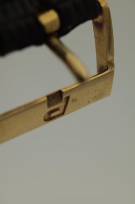 Lot 1237 - AN 18CT GOLD AND DIAMOND SET PIAGET "ELLIPSE" MANUAL WIND WRISTWATCH