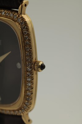 Lot 1237 - AN 18CT GOLD AND DIAMOND SET PIAGET "ELLIPSE" MANUAL WIND WRISTWATCH