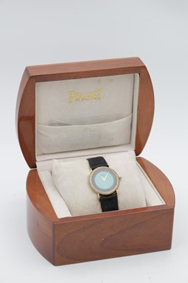 Lot 1172 - A GENTLEMAN'S 18CT GOLD AND DIAMOND SET PIAGET AUTOMATIC WRISTWATCH