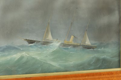 Lot 657 - A PAIR OF 19TH CENTURY GOUACHES OF SHIPS