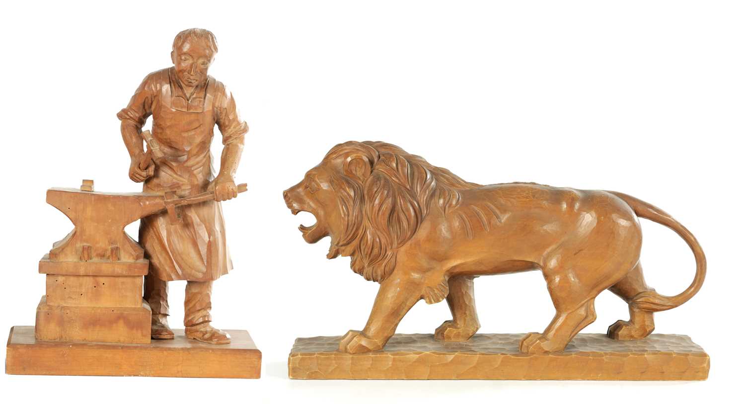 Lot 828 - TWO LATE 20TH CENTURY CARVINGS