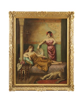 Lot 694 - AGAPIT STEVENS (1849-1917) BELGIAN, AN ORIENTALIST OIL ON CANVAS