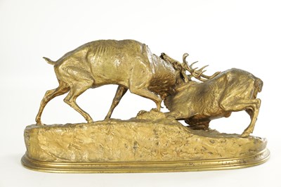 Lot 888 - AFTER JULES MENE. A FRENCH 19TH CENTURY GILT BRONZE SCULPTURE