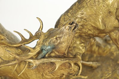 Lot 888 - AFTER JULES MENE. A FRENCH 19TH CENTURY GILT BRONZE SCULPTURE