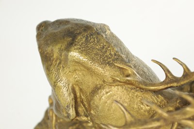 Lot 888 - AFTER JULES MENE. A FRENCH 19TH CENTURY GILT BRONZE SCULPTURE