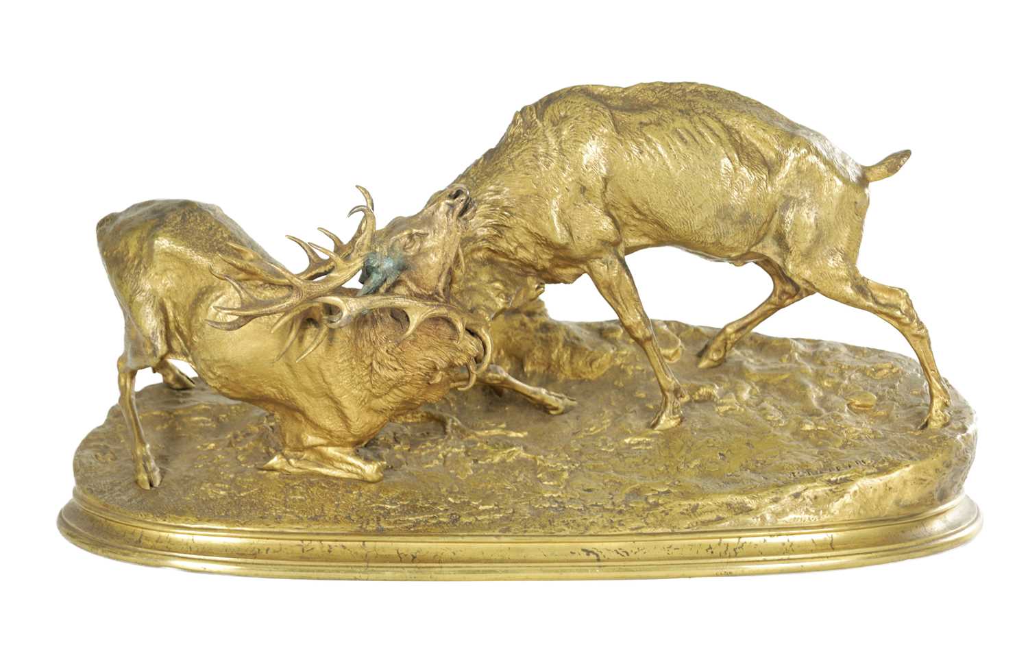 Lot 888 - AFTER JULES MENE. A FRENCH 19TH CENTURY GILT BRONZE SCULPTURE