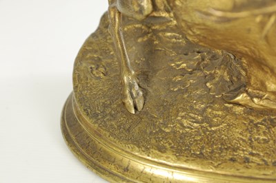 Lot 888 - AFTER JULES MENE. A FRENCH 19TH CENTURY GILT BRONZE SCULPTURE