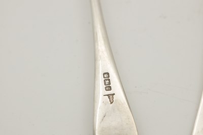 Lot 147 - A SET OF GEORGE VII SILVER FORKS AND SPOONS