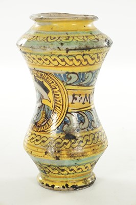 Lot 41 - A SICILIAN MAIOLICA ALBARELLO JAR