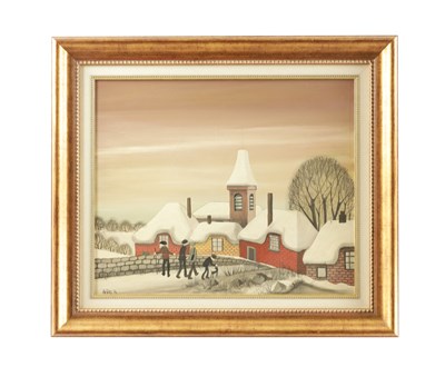 Lot 702 - BRIAN SHIELDS (BRAAQ) (BRITISH 1951-1997) OIL ON CANVAS