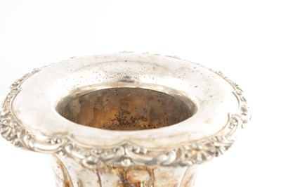 Lot 167 - A PAIR OF OLD SHEFFIELD SILVER PLATED CAMPANA SHAPED CHAMPAGNE COOLERS