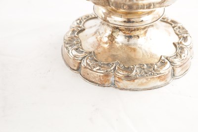 Lot 167 - A PAIR OF OLD SHEFFIELD SILVER PLATED CAMPANA SHAPED CHAMPAGNE COOLERS
