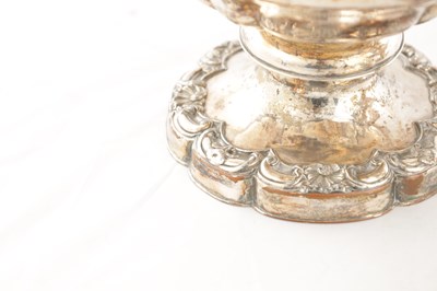 Lot 167 - A PAIR OF OLD SHEFFIELD SILVER PLATED CAMPANA SHAPED CHAMPAGNE COOLERS