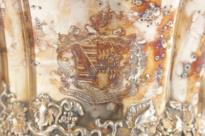 Lot 167 - A PAIR OF OLD SHEFFIELD SILVER PLATED CAMPANA SHAPED CHAMPAGNE COOLERS